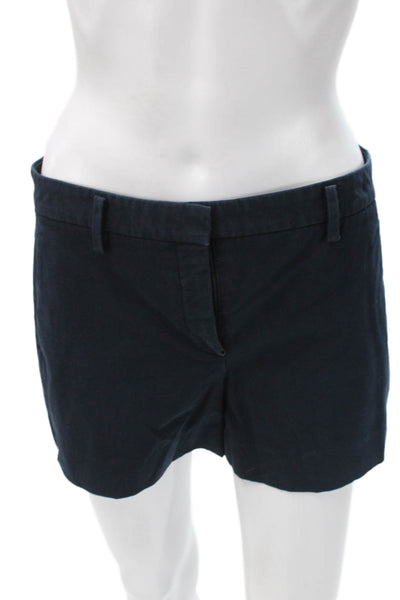 Theory Womens Chino Shorts Blue Cotton Zip Size 4