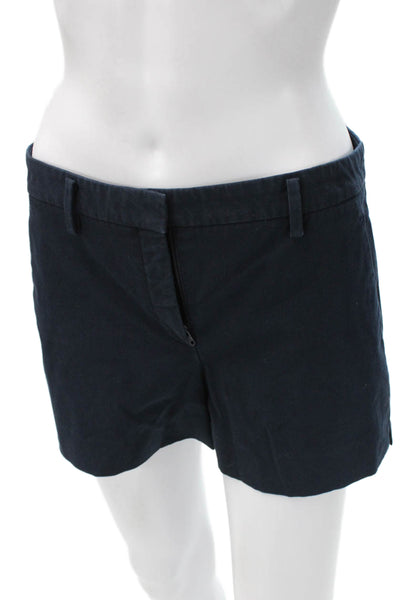 Theory Womens Chino Shorts Blue Cotton Zip Size 4