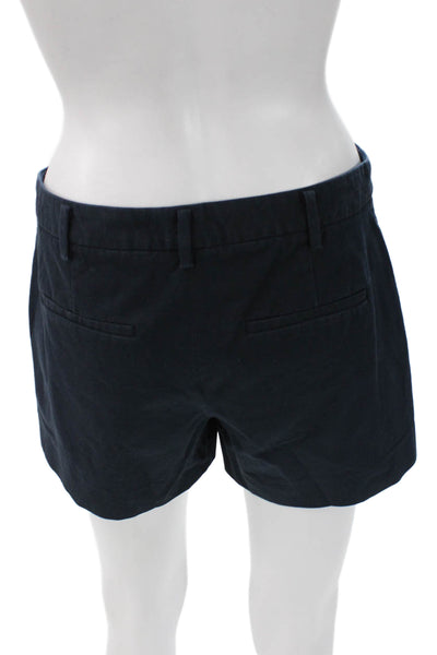Theory Womens Chino Shorts Blue Cotton Zip Size 4