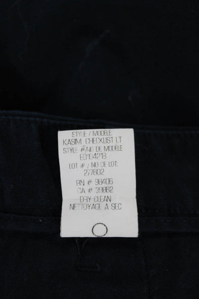 Theory Womens Chino Shorts Blue Cotton Zip Size 4