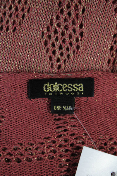 Dolcessa Swimwear Women Geometric Pink Polyester Cover Up Size One Size