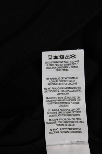 Boden Womens Black Cotton Scoop Neck Short Sleeve Basic T-Shirt Size 2