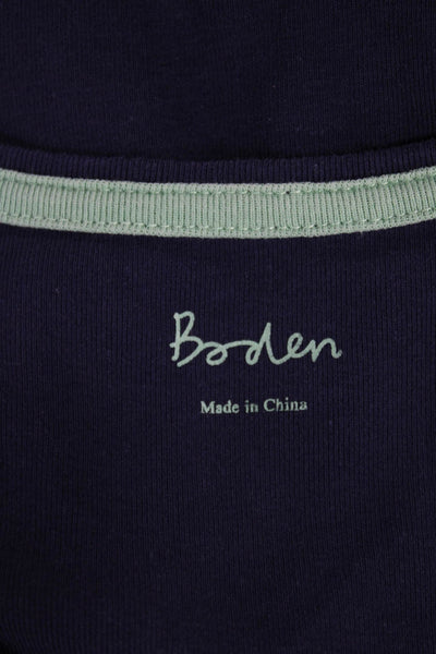 Boden Women Blue Cotton Scoop Neck Short Sleeve Basic T-Shirt Size 2