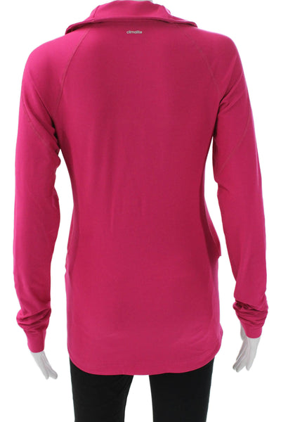 Adidas Womens Track Jacket Pink Long Sleeve Zip Size XS