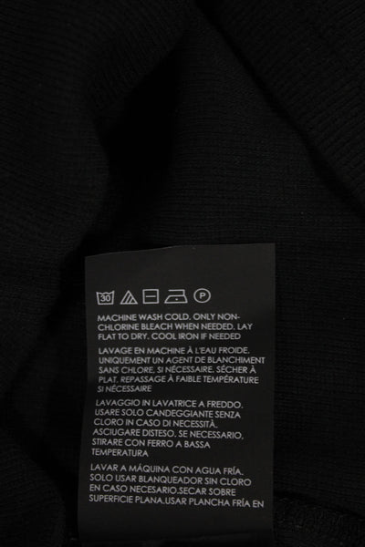 Club Monaco Women Basic Cotton Crew Neck T-Shirt Black Short Sleeve Size XS