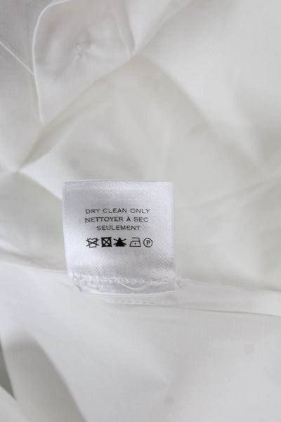 Charlotte Brody Women Cotton Collared Short Sleeve Blouse White Size XS