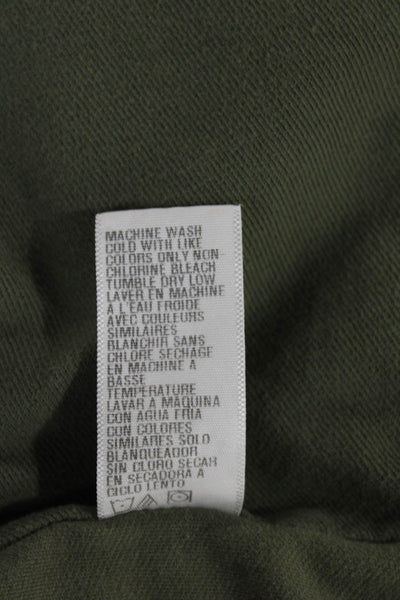 Standard James Perse Women Green Anorak Jacket Cotton Blend Zip Size 0