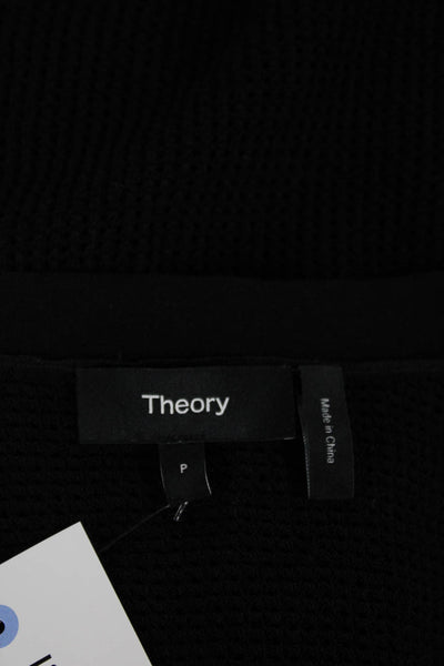 Theory Womens Cardigan Black V-Neck Viscose 3/4 Sleeve Size XS