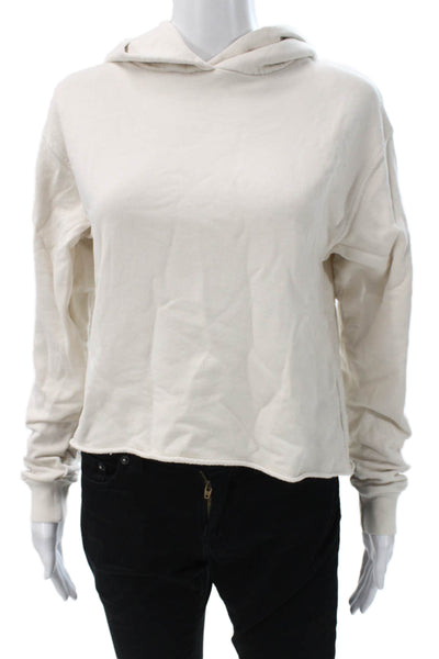 Perfect White Tee Womens Beige Pullover Hoodie Size XS