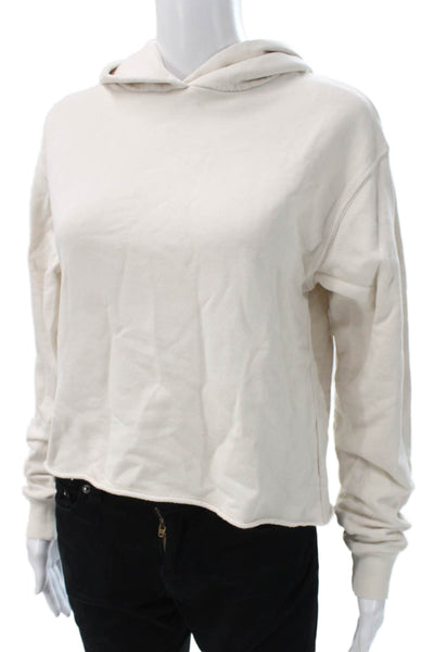 Perfect White Tee Womens Beige Pullover Hoodie Size XS