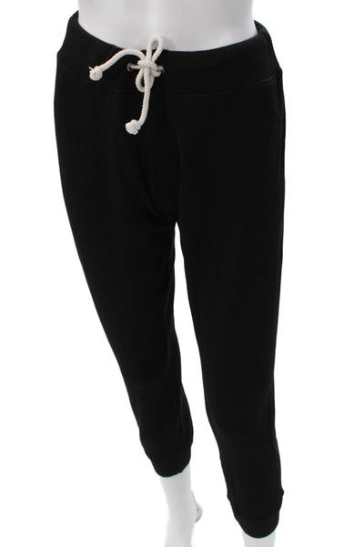 Perfect White Tee Womens Black Jogger Pants Cotton Blend Drawstring Size XS
