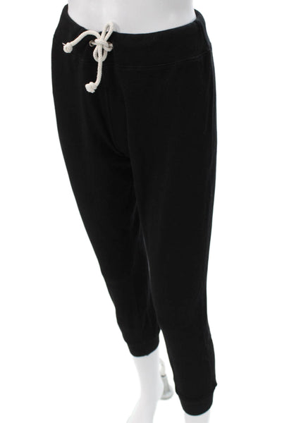 Perfect White Tee Womens Black Jogger Pants Cotton Blend Drawstring Size XS