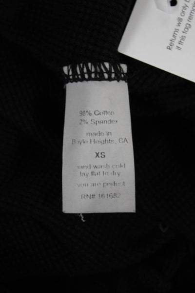 Perfect White Tee Womens Black Jogger Pants Cotton Blend Drawstring Size XS
