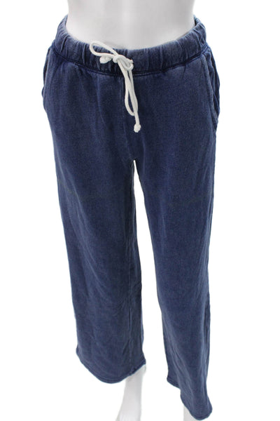 Z Supply Women Blue Cotton Drawstring Sweatpants Size XS