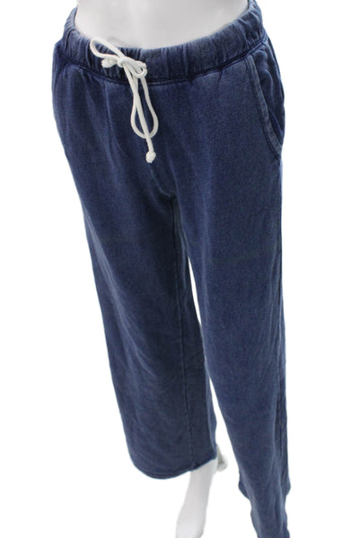 Z Supply Women Blue Cotton Drawstring Sweatpants Size XS