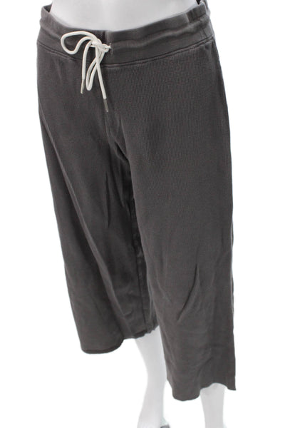 Mate Womens Sweatpants Gray Drawstring Cotton Size S