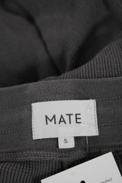 Mate Womens Sweatpants Gray Drawstring Cotton Size S