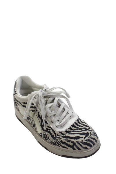 Bimba Y Lola Womens Suede Animal Print Sneakers Grey Black Size 40 10