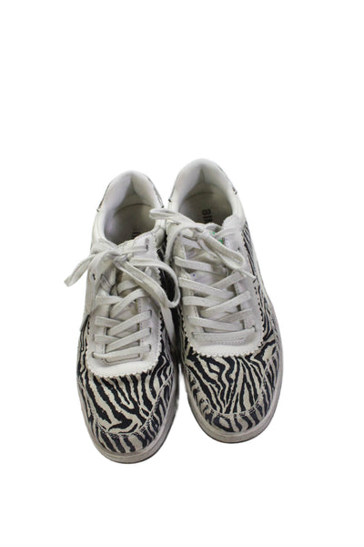 Bimba Y Lola Womens Suede Animal Print Sneakers Grey Black Size 40 10