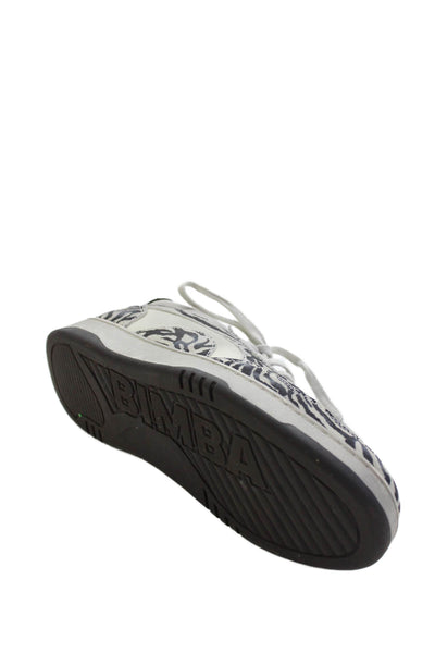 Bimba Y Lola Womens Suede Animal Print Sneakers Grey Black Size 40 10