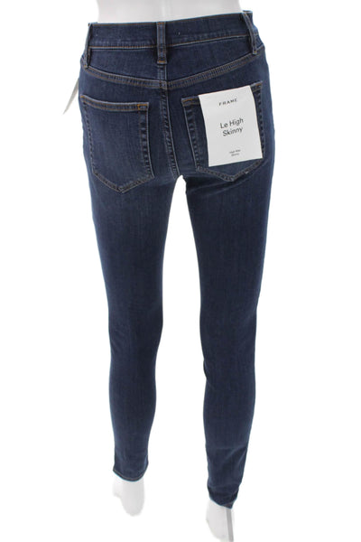 Frame Womens Skinny Jeans Blue Denim High Rise Size 25