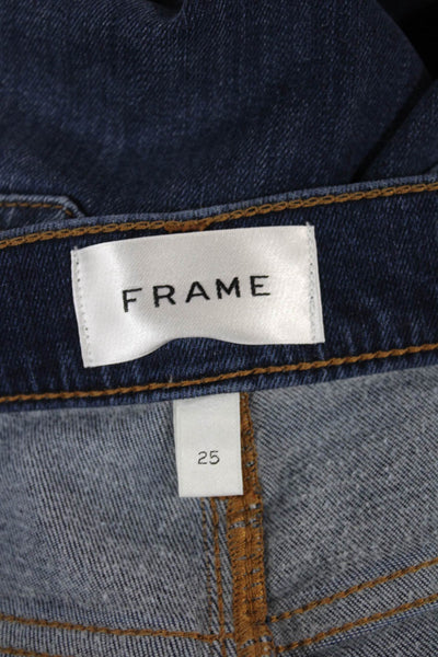 Frame Womens Skinny Jeans Blue Denim High Rise Size 25