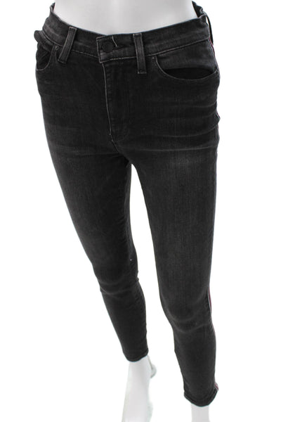 Hudson Women Black Skinny Jeans High Rise Cotton Blend Size 26