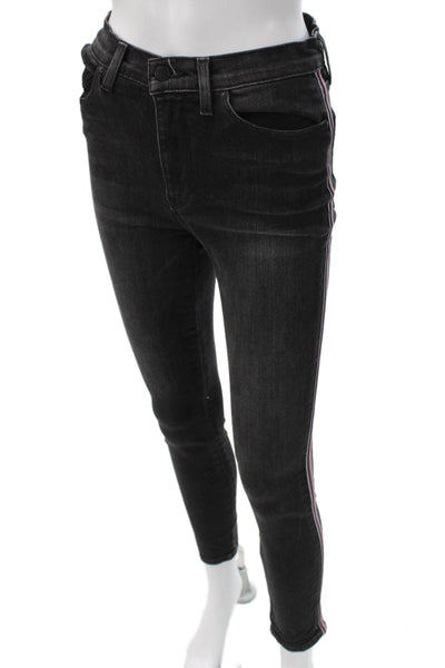 Hudson Women Black Skinny Jeans High Rise Cotton Blend Size 26