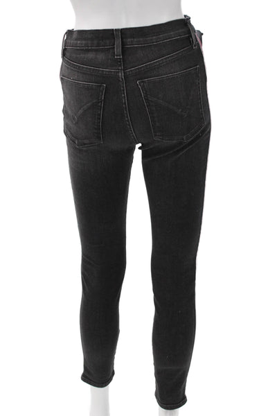 Hudson Women Black Skinny Jeans High Rise Cotton Blend Size 26