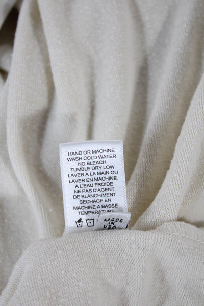 Wildfox Womens Pullover Sweatshirt Ivory Polyester Long Sleeve Size L