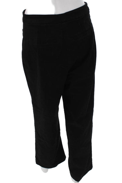 7 For All Mankind Womens Dress Pants Black Cotton Button 29 Inseam Size 4
