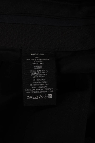 Theory Women Dress Pants Black Wool Zip Inseam 31 Size 4