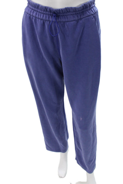 Lululemon Women Sweatpants Blue Drawstring Recycled Polyester Size 6