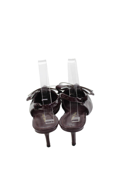 Marc Fisher Womens Pointed Toe Bow Slingbacks Pumps Purple Size 8 Medium