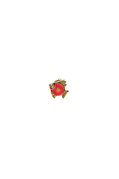 Juicy Couture Womens Gold Tone Enamel Fish + Crystal Stud Earring Set NIB