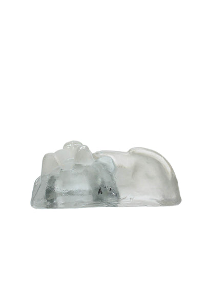 Viking Glass Vintage Clear/Frosted Glass Basset Hound Figurine 5"x6"