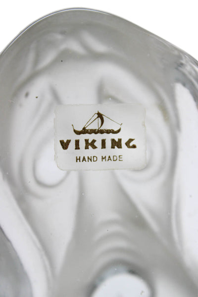 Viking Glass Vintage Clear/Frosted Glass Basset Hound Figurine 5"x6"