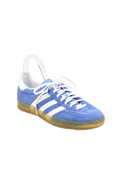 Adidas Mens Suede Lace Up Low Top Sneakers Blue Size 9.5
