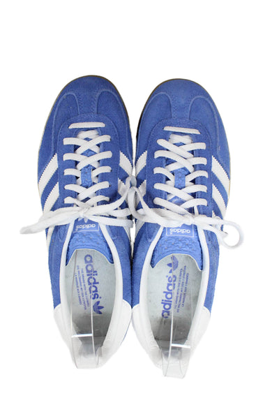 Adidas Mens Suede Lace Up Low Top Sneakers Blue Size 9.5