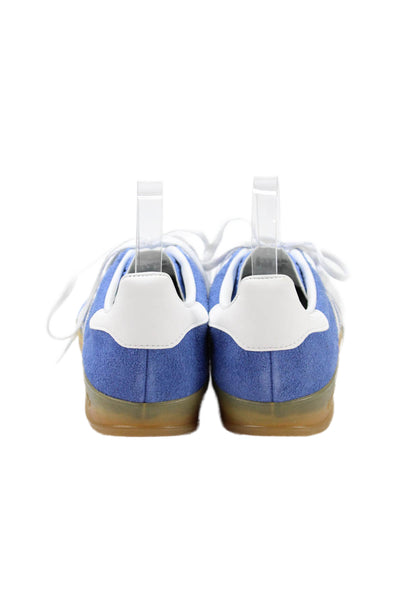 Adidas Mens Suede Lace Up Low Top Sneakers Blue Size 9.5