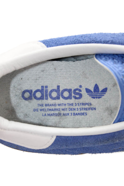 Adidas Mens Suede Lace Up Low Top Sneakers Blue Size 9.5