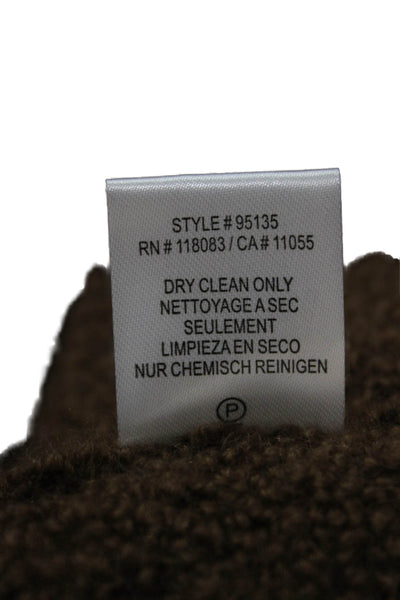 Minnie Rose Womens Pullover Sweater Cashmere Crew Neck Brown Long Sleeve Size M
