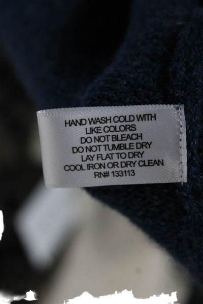 Lisa Todd Women Henley Sweater Blue Long Sleeve Round Neck Size M