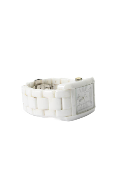 Emporio Armani Mens White Ceramic AR1408 Quartz Watch 32mm