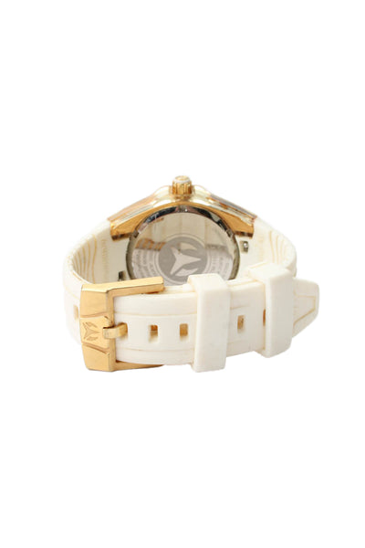 TechnoMarine Womens Gold Tone S Steel Cruise Monogram 115022 Quartz Watch 34mm