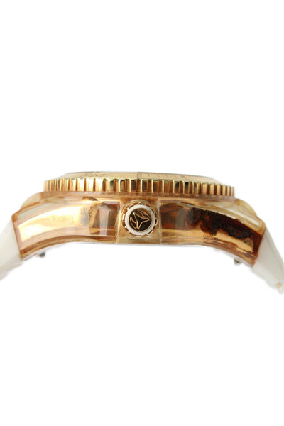 TechnoMarine Womens Gold Tone S Steel Cruise Monogram 115022 Quartz Watch 34mm