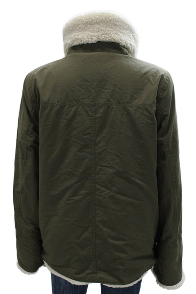 Thread & Supply Women Military Jacket Green Snap Long Sleeve Size S