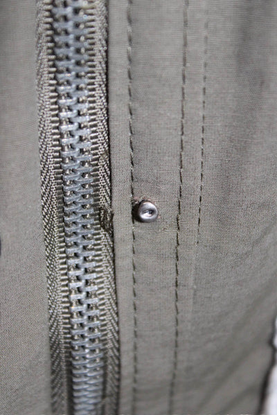 Thread & Supply Women Military Jacket Green Snap Long Sleeve Size S