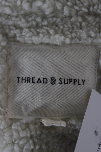 Thread & Supply Women Military Jacket Green Snap Long Sleeve Size S