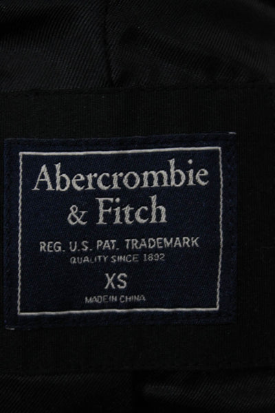Abercrombie & Fitch Women Black Overcoat Button Polyester Long Sleeve Size XS